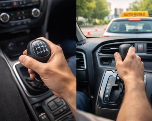 exemple de boîte auto et de boîte manuelle