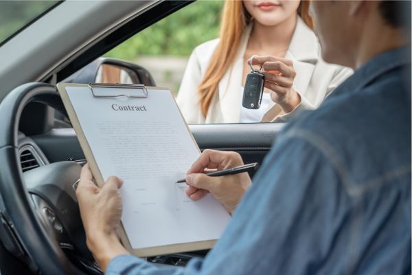 contrat de voiture de vente d'occasion