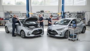 découvrez la toyota yaris berline bicorps hybride 1.5, disponible en versions trois et cinq portes, alliant performance, économie et design moderne.